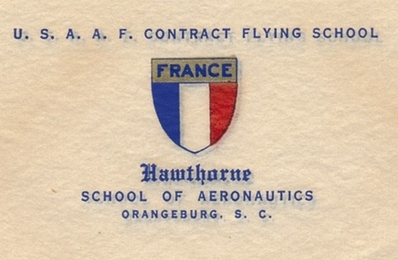 U.S.A.A.F.CONTRACT FLYING SCHOOL  - Hawthorne Field (S.C)