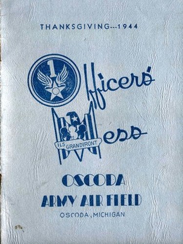 CFNA: Menu Thanksgiving - Oscoda 23.11.1944